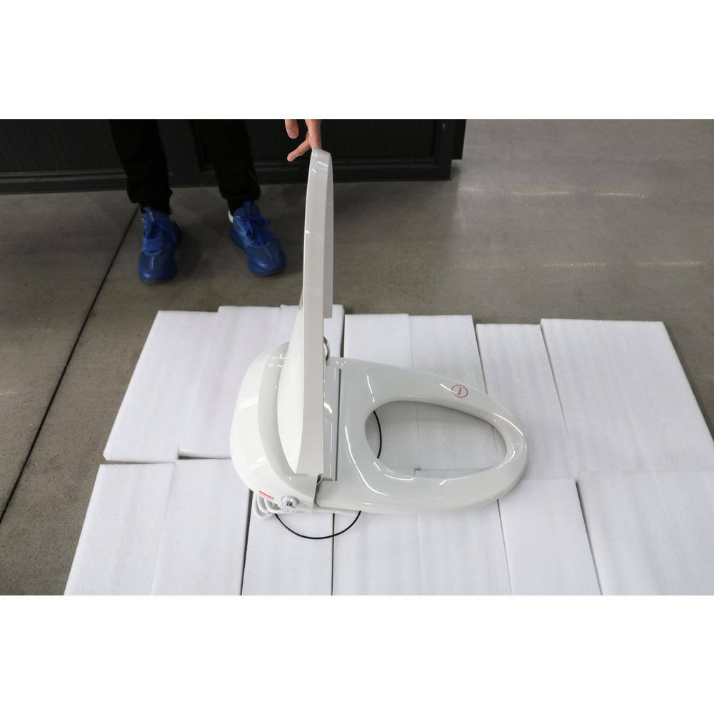 HOROW Electric Smart Bidet Seat for HR-0015 Bidet Toilet in. White Replacement Bidet Seat HR-0015-1