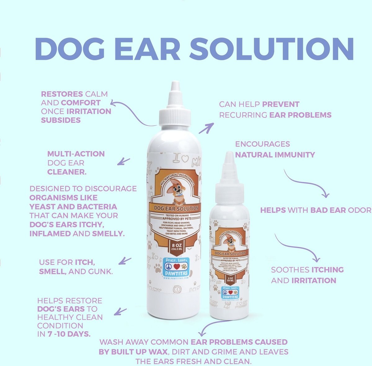 Pawtitas Organic Ear Dog Cleaner