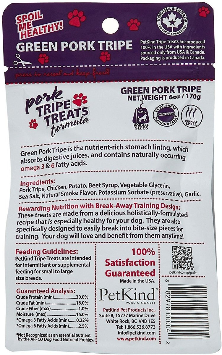 PetKind Green Pork Tripe Formula Grain-Free Dog Treats