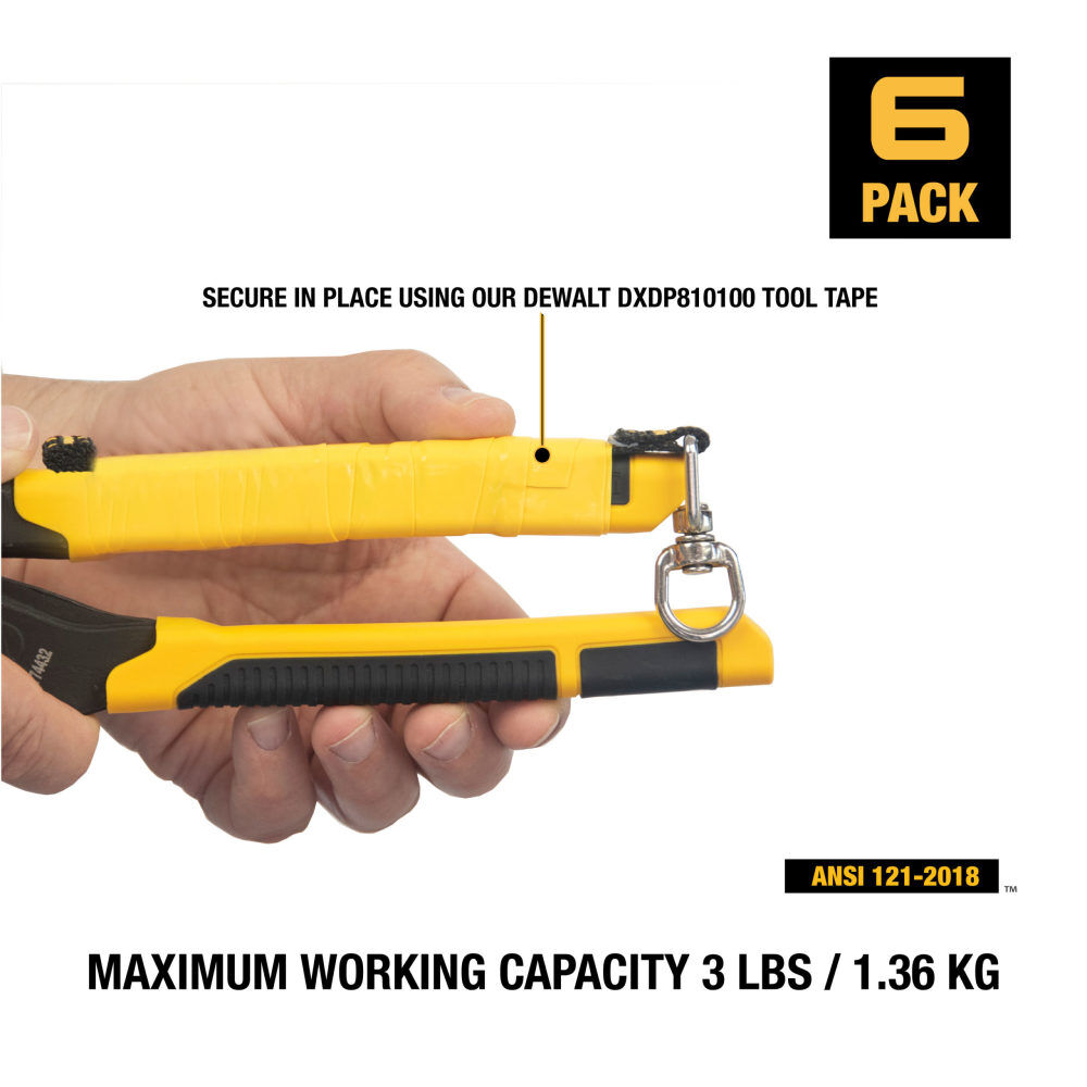 DEWALT Tool Attachment with Swivel 6pk 2.5