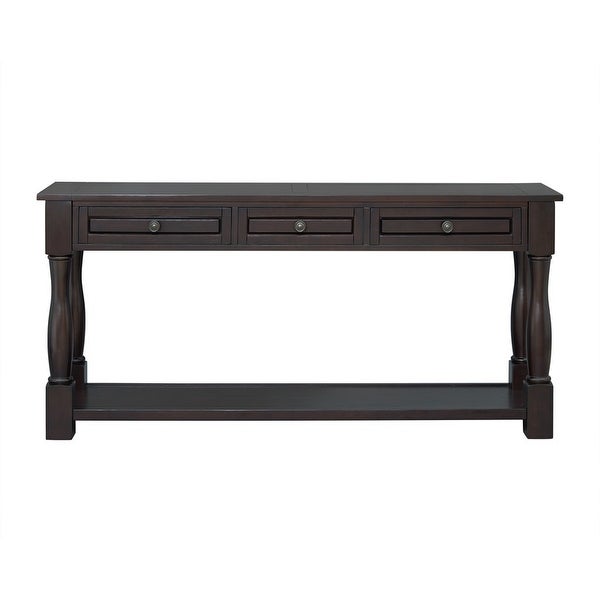 Console Table Extra-thick Sofa Table with DrawersandShelf for Entryway