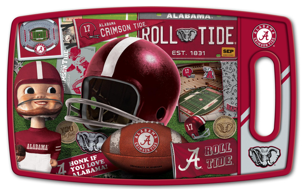 Alabama Crimson Tide Retro Series Cutting Board   Traditional   Cutting Boards   by StadiumView Products  Houzz