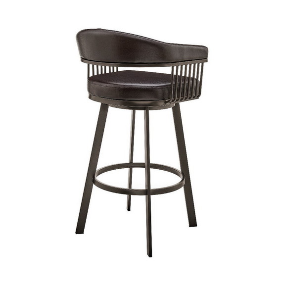 Benjara BM270141 Swivel Barstool with Open Design ...