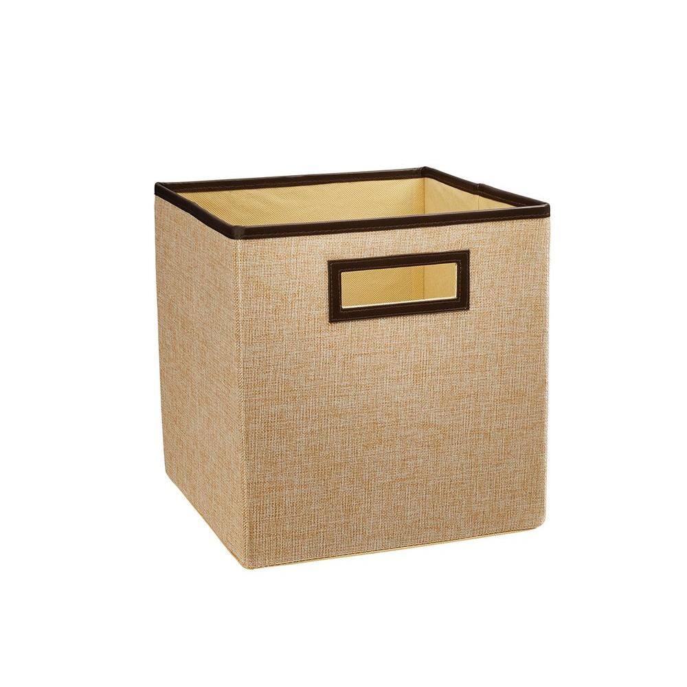 ClosetMaid 11 in. H x 10.5 in. W x 10.5 in. D Beige Fabric Cube Storage Bin 21526