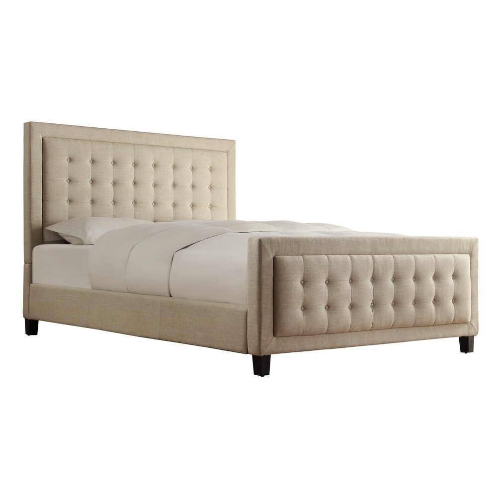 Bellevista Square Button tufted Upholstered Bed by iNSPIRE Q Bold