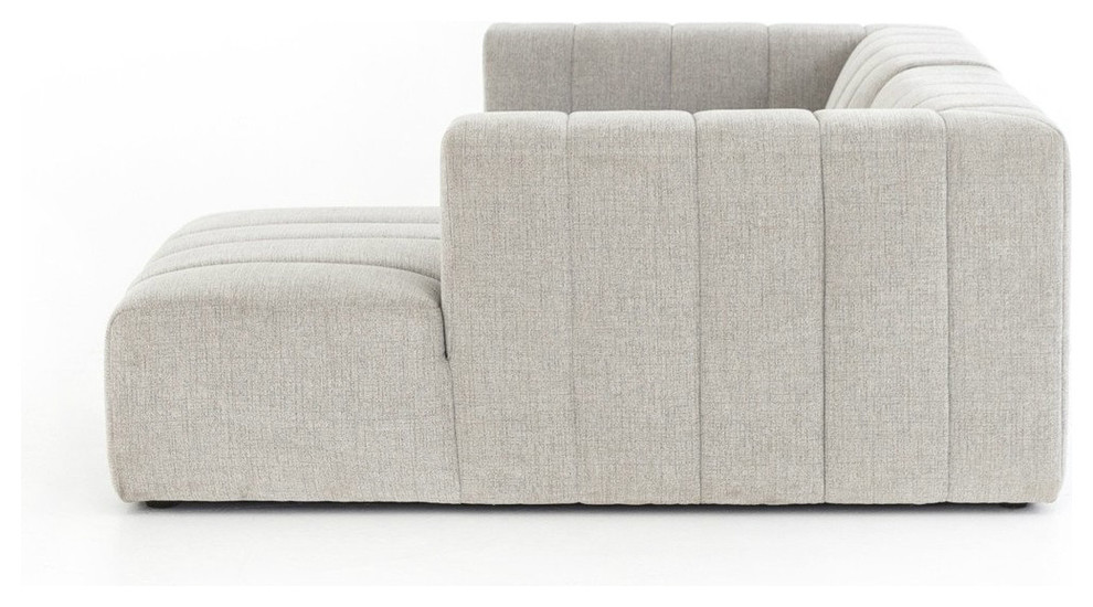 Langham Channel Tufted 2 Piece Modular Sectional Raf   Contemporary   Sectional Sofas   by Zin Home  Houzz