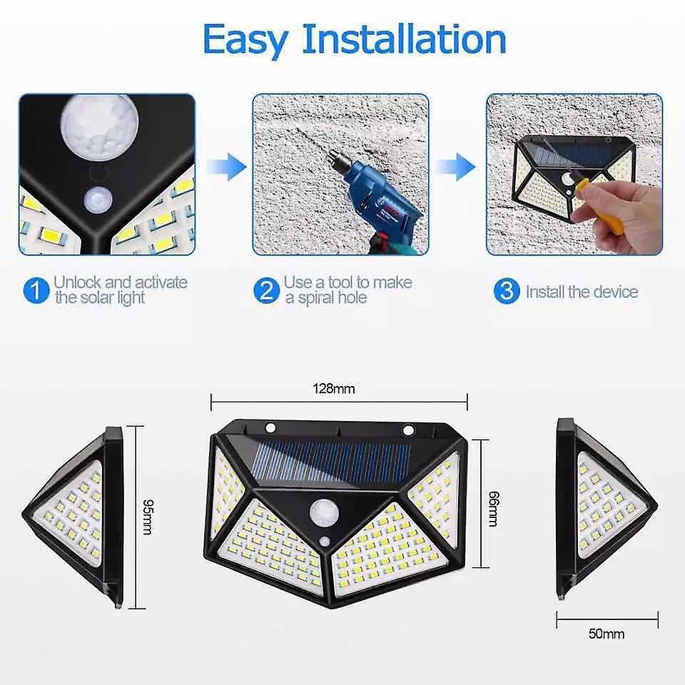 Led Solar Wall Light Outdoor Solar Lighting For Garden Decoration