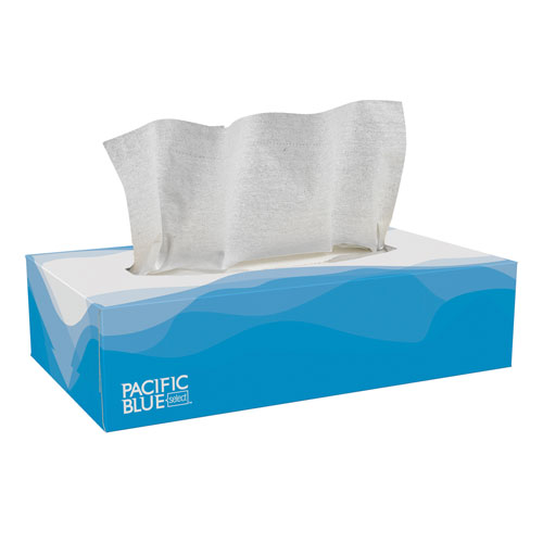 Georgia Pacific Pacific Blue Select 2-Ply Facial Tissue by GP Pro (Georgia-Pacific) | Flat Box， 2 Ply， 100 Sheet， White | GPC48100