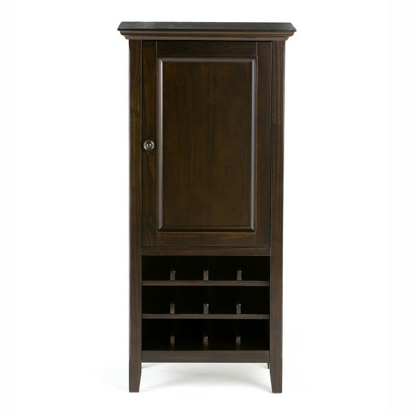 WYNDENHALL Halifax 12-Bottle SOLID WOOD 24 inch Wide Transitional High Storage Wine Rack Cabinet - 24 W x 17 D x 50 H