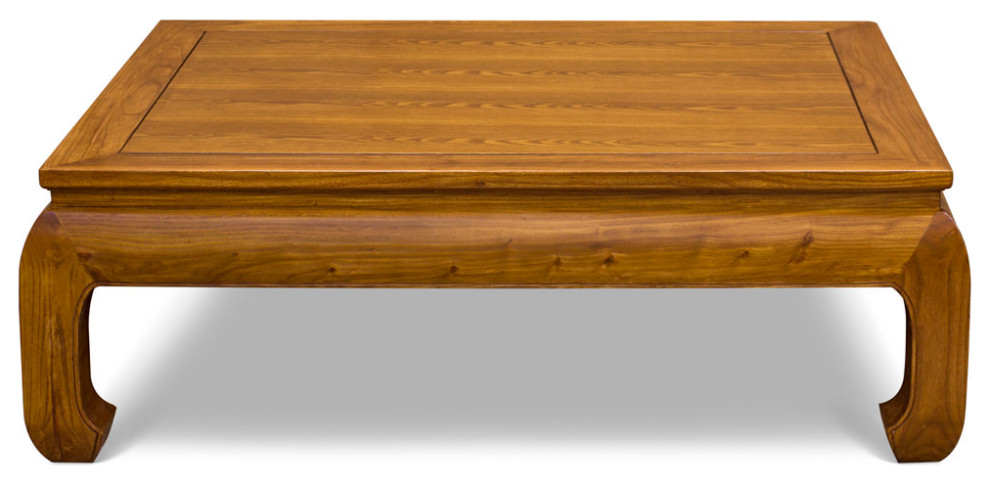 Walnut Finish Elmwood Chinese Ming Rectangle Coffee Table   Asian   Coffee Tables   by China Furniture and Arts  Houzz