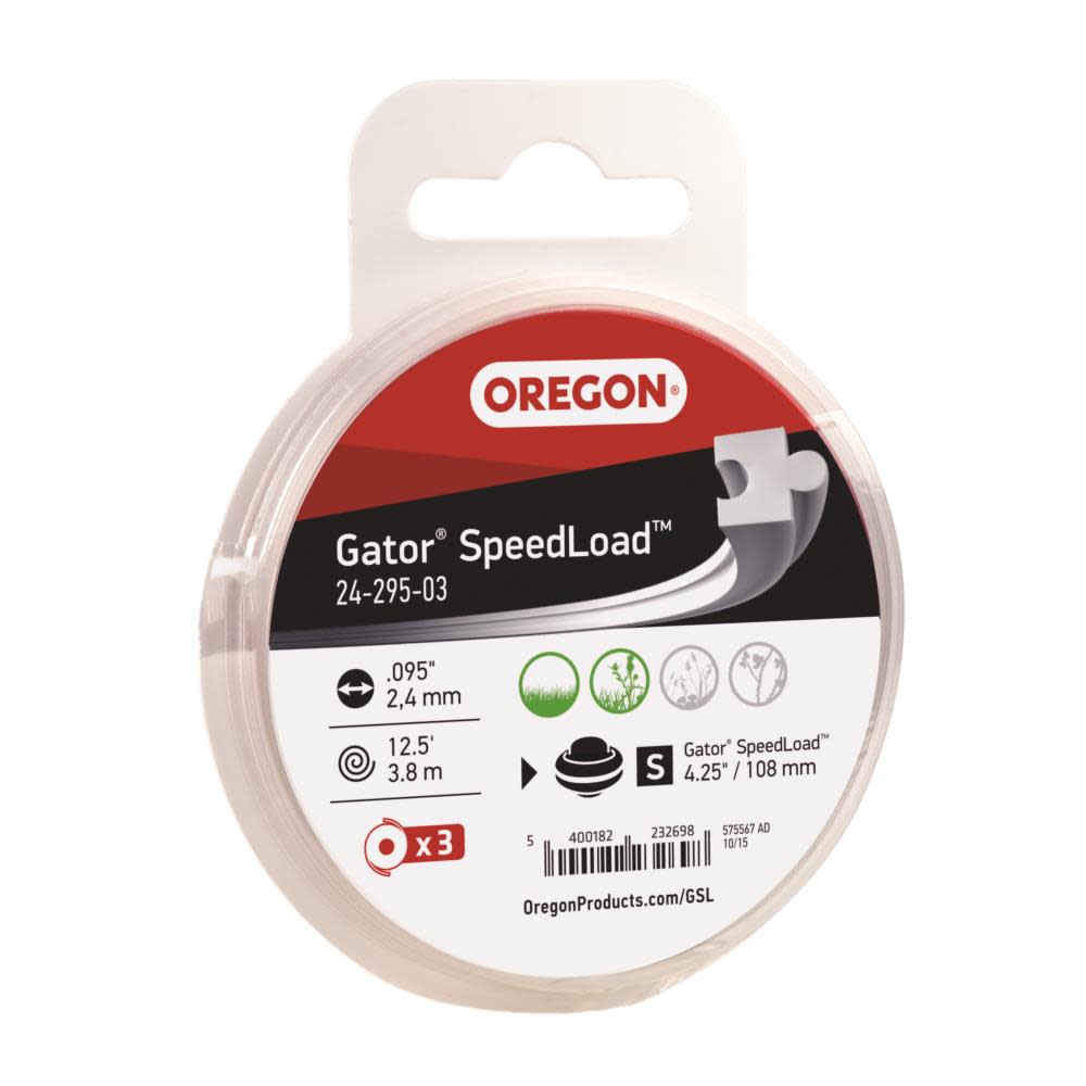 Gator SpeedLoad .095 Small Diameter Trimmer Line Discs， 3-Pack