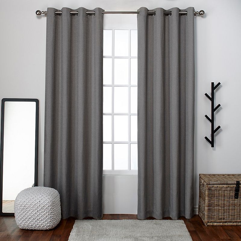 Exclusive Home 2-pack Loha Linen Grommet Top Window Curtains