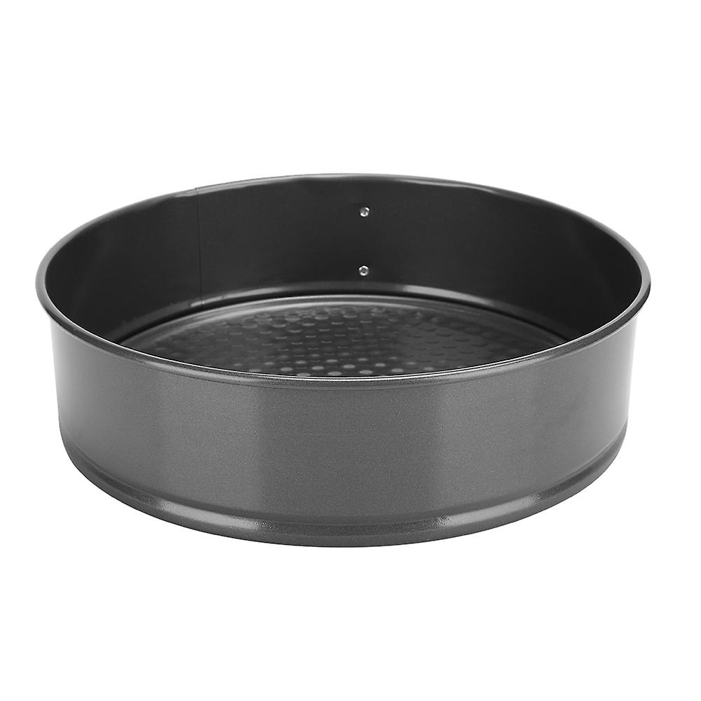 Non-stick Buckle Removable Bottom Cake Mold Round Shape Carbon Steel Diy Mousse Baking Mold(22cm )