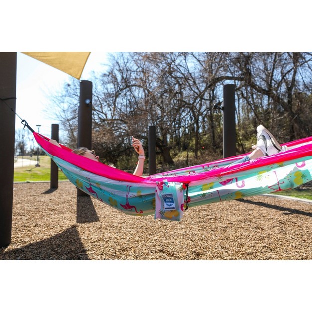 Equip 1 Person Travel Hammock Pink Flamingo