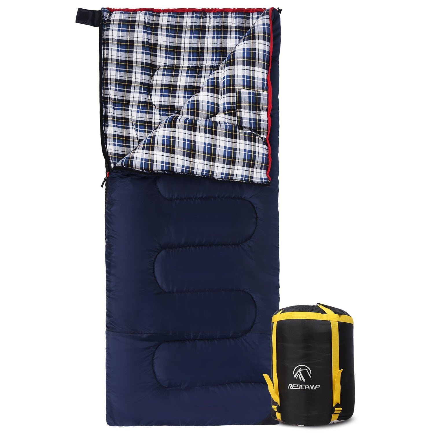 REDCAMP 40 - 60 Degrees Cotton Flannel Sleeping Bag for Adults