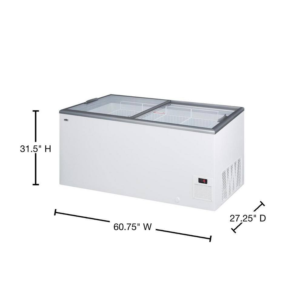 Summit Appliance 16.6 cu. ft. Manual Defrost Commercial Chest Freezer in White NOVA53W