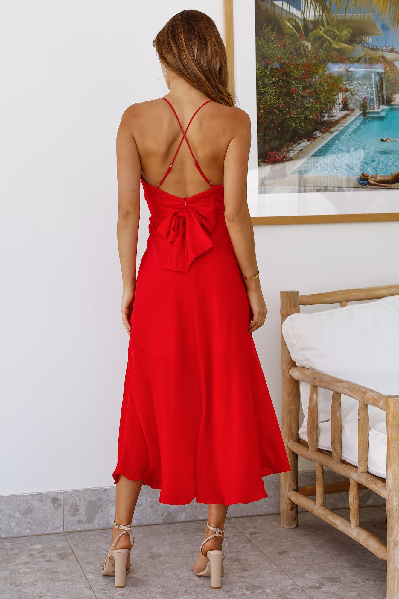 Never Stop Us Midi Dress Red