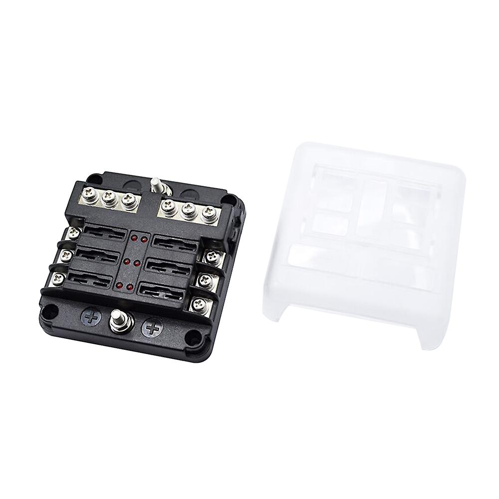 6 Ways 12v 32v Negative Pole Blade Fuse Box Holder For  Atc/ato Auto Car Marine Trike