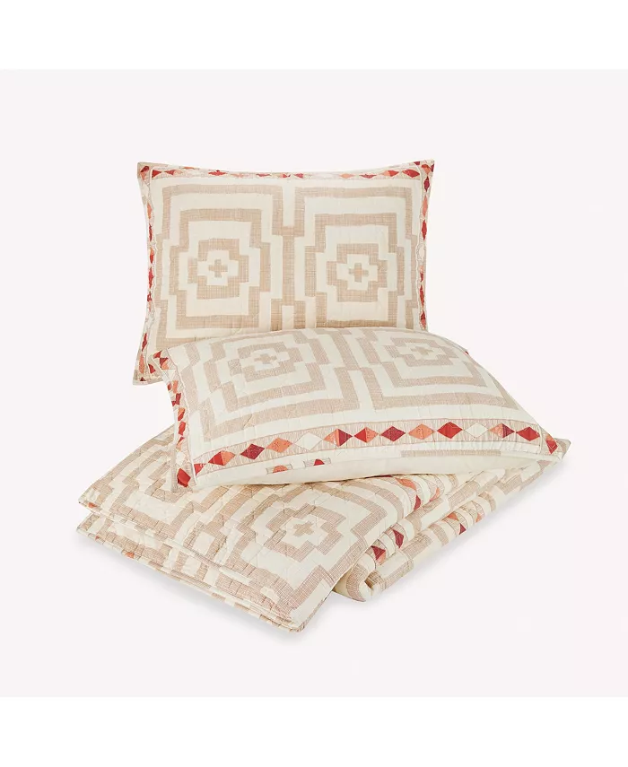 Justina Blakeney Hypnotic Geometric 3-Pc Quilt Set， Full Queen