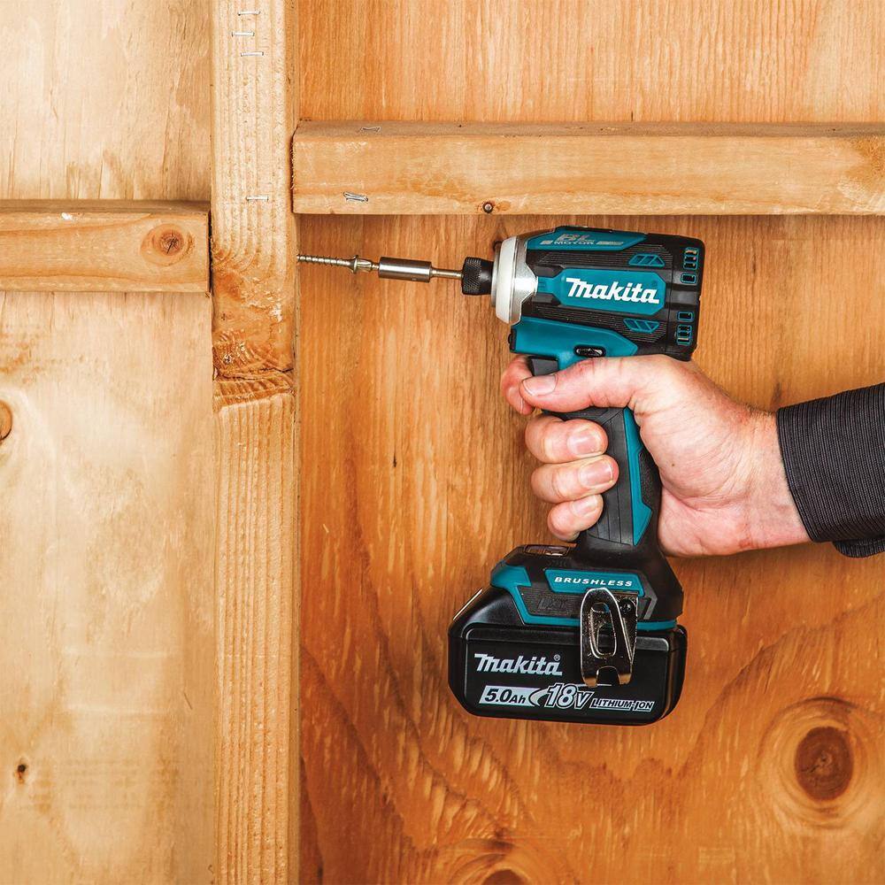 Makita 18V 5.0 Ah LXT Lithium-Ion Brushless Cordless Combo Kit (Hammer DrillImpact DriverCirc SawRecip SawLight) XT507PT