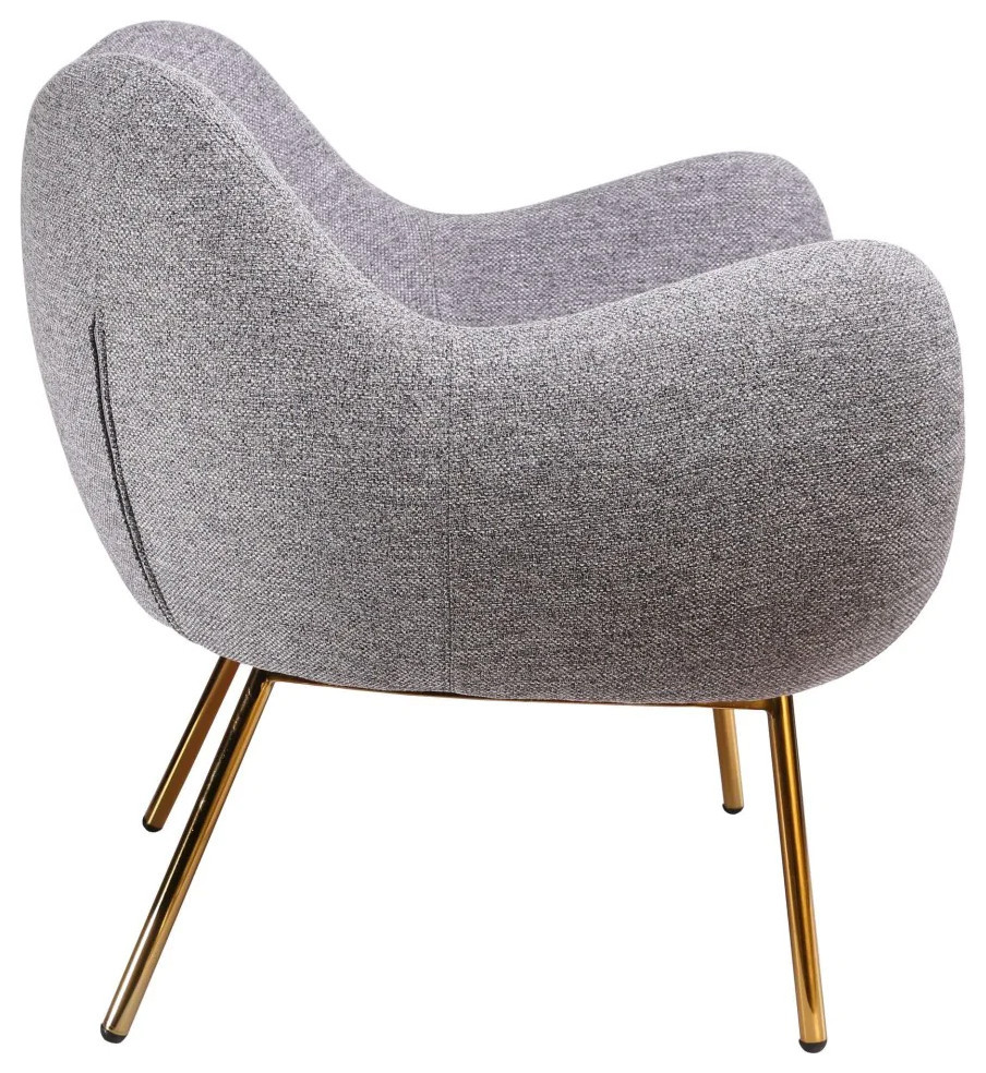 Bonita Modern Gray Accent Chair   Midcentury   Armchairs And Accent Chairs   by V.S.D Furniture  Houzz