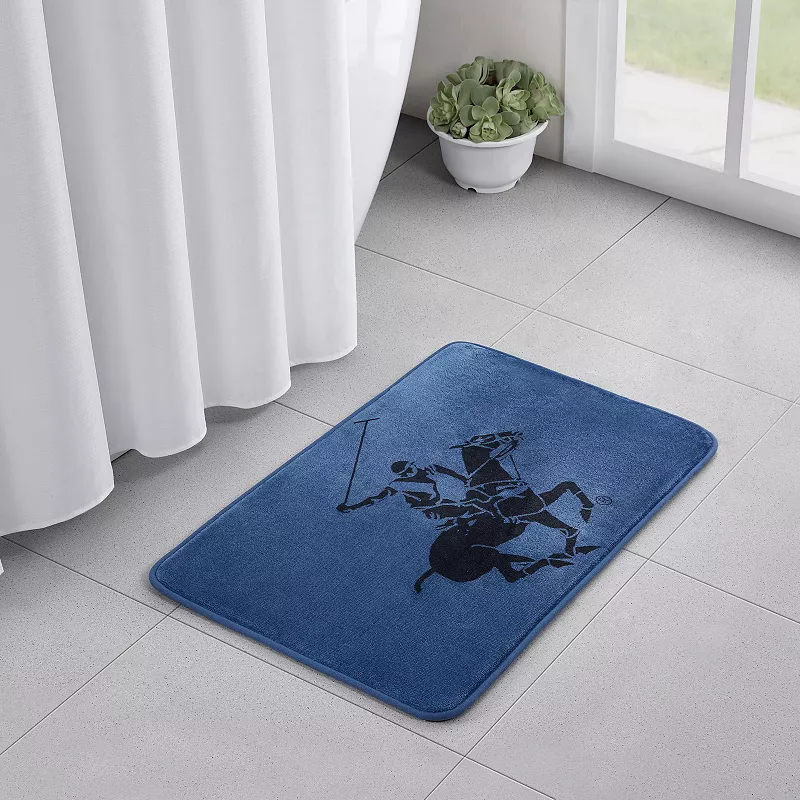 Polo Player Memory Foam Bath Rug