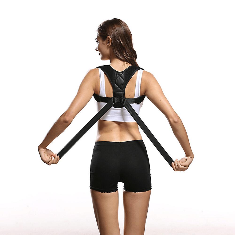 Posture Corrector Back Brace Detachable Straps Holder， Adjustable Back Support， Shoulder Slouching Upper Back Harness Posture Back Straightener Pain R