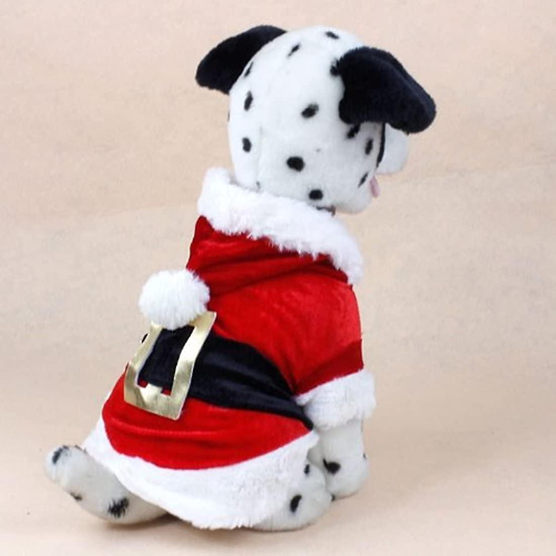 Santa Dog Costume Christmas Pet Clothes Winter Hoodie Coat For Dog Clothing Chihuahua Yorkshire Poodle (l)