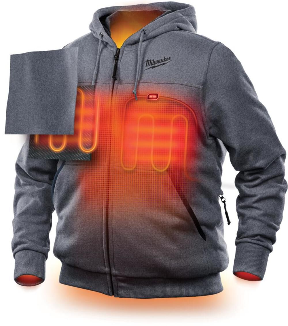 MW M12 Heated Hoodie Kit L (Gray) 302G-21L from MW