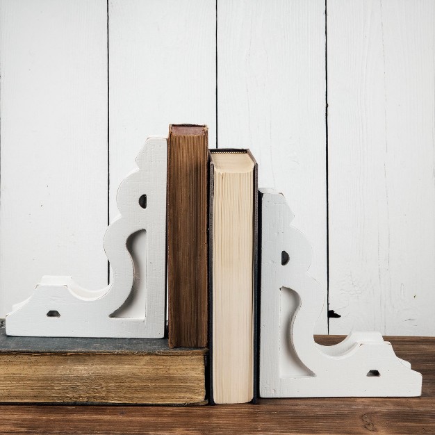 Set Of 2 Wood Corbel Bookends Foreside Home amp Garden