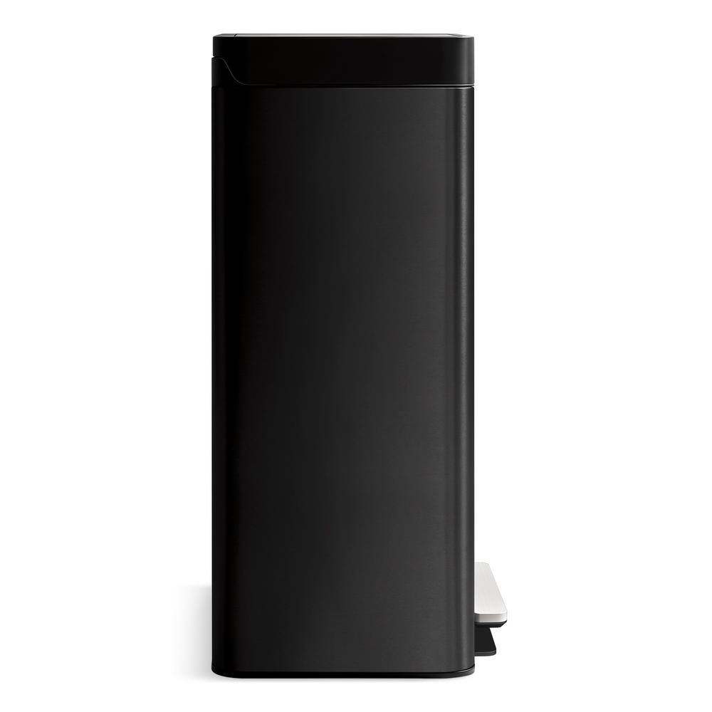 KOHLER 13 Gal. Stainless Steel Trash Can in Black Stainless K-20940-BST