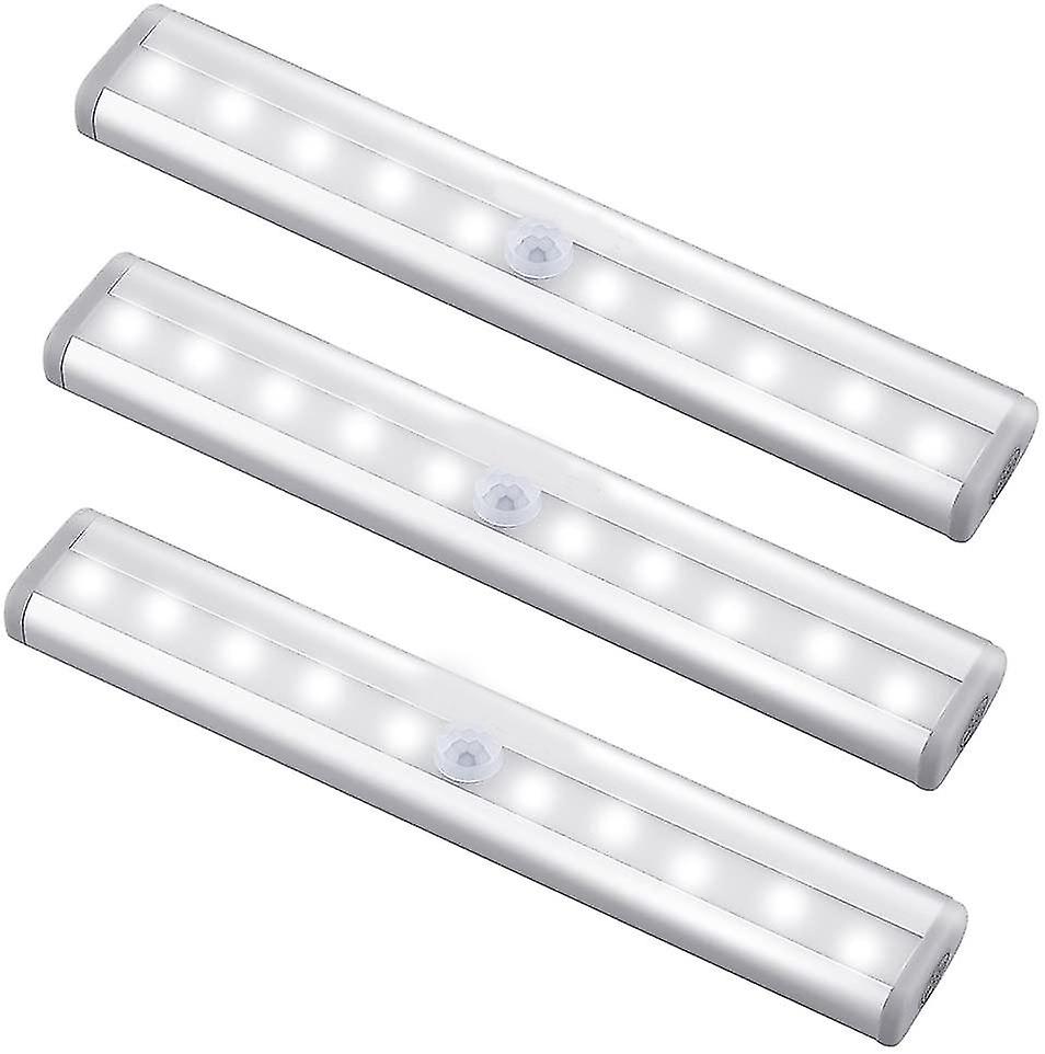 3 Pack Upgraded Usb Rechargeable 10 Led Magnetic Motion Sensor Light