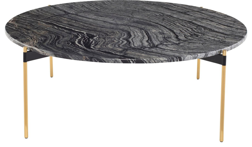 Nuevo Furniture Pixie Coffee Table  Gold Base   Midcentury   Coffee Tables   by Unlimited Furniture Group  Houzz