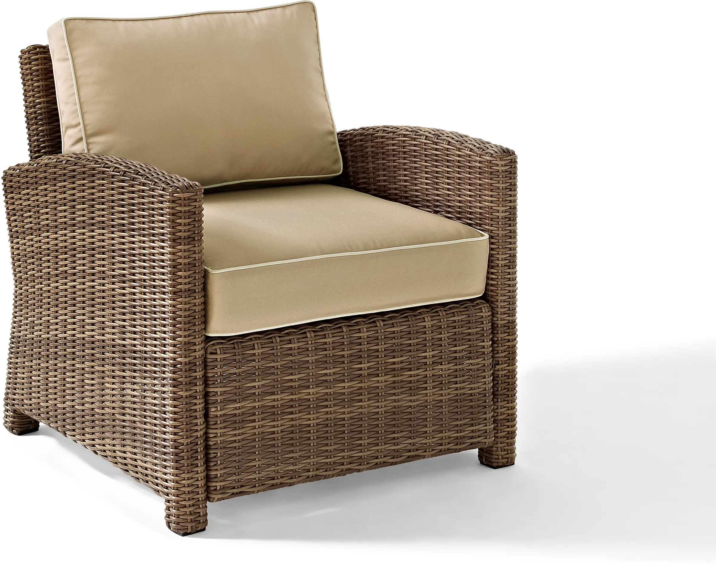 Bradenton Sand and Wicker Patio Armchair