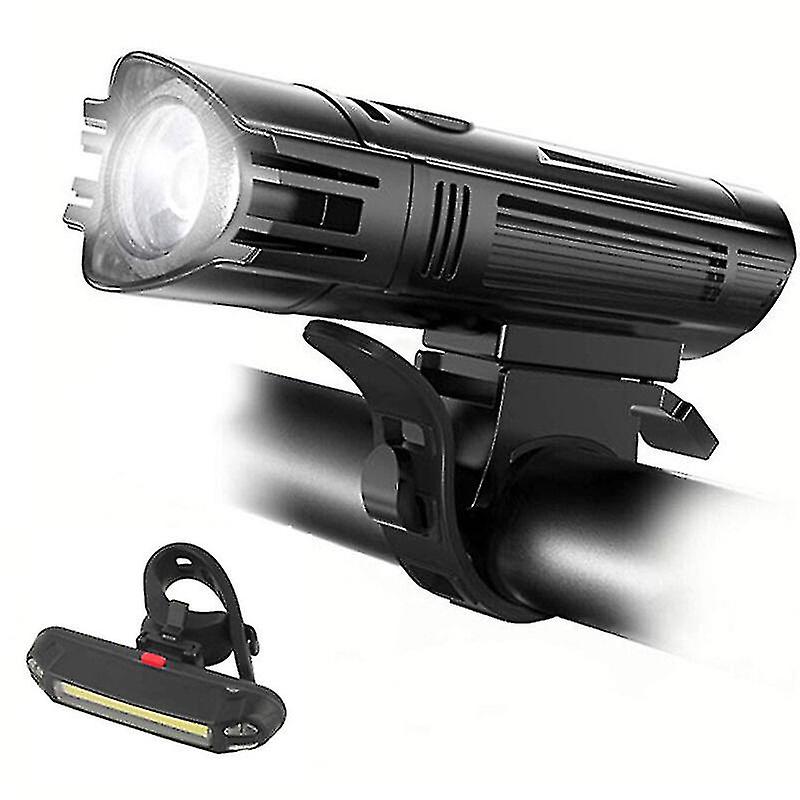 Hj-057 Super Bright Usb Rechargeable Bike Light Mtb Night Riding Warning Light Ipx45 Waterproof Headlight +056red