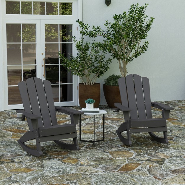 Merrick Lane Hdpe Adirondack Chair With Cup Holder And Pull Out Ottoman All weather Hdpe Indoor outdoor Chair