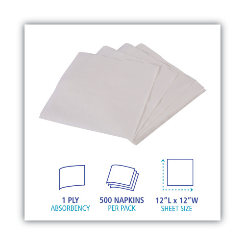 Boardwalk 1/4-Fold Lunch Napkins， 1-Ply， 12