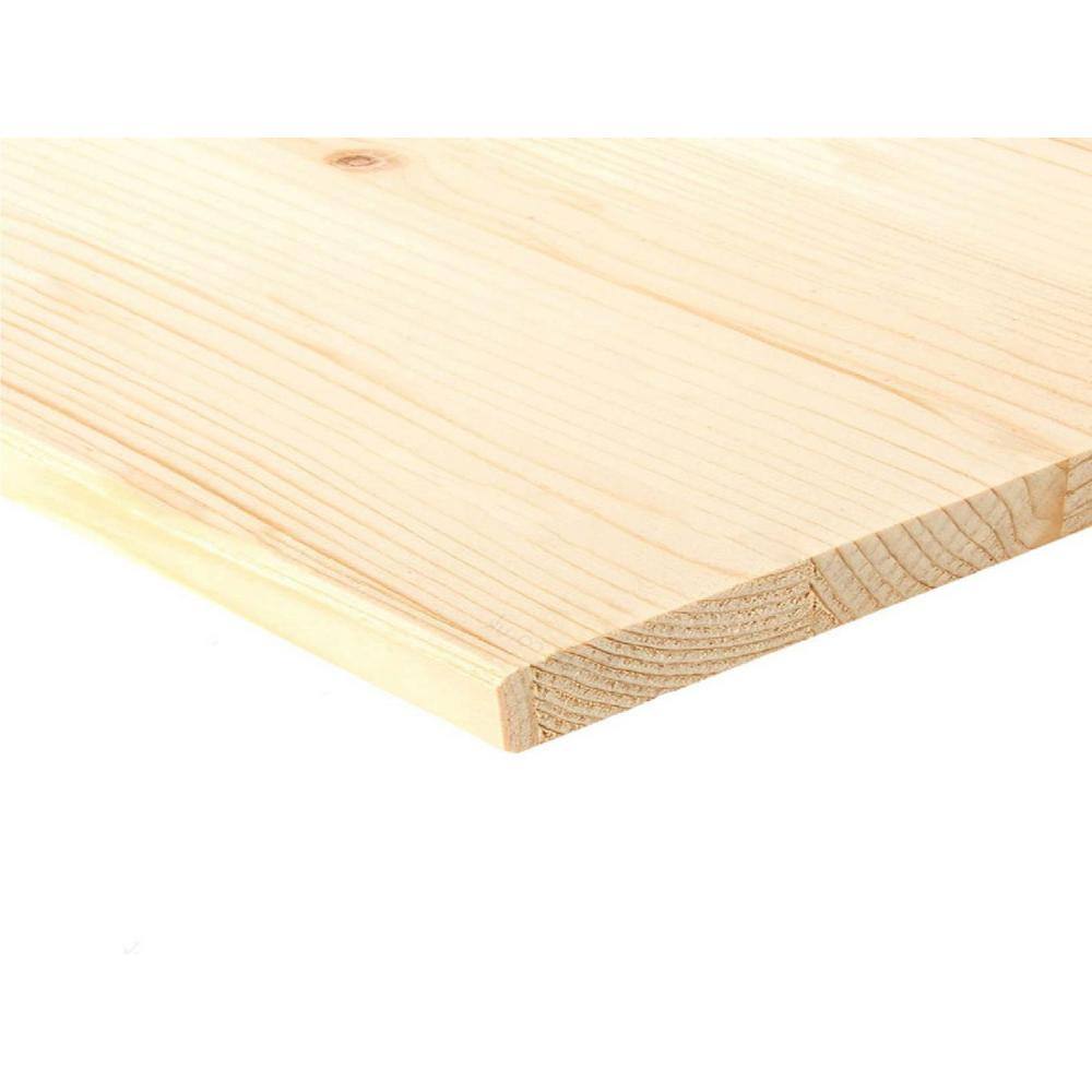 34 in. x 16 in. x 4 ft. S4S Laminated Spruce Panel Common Softwood Boards 1001255003