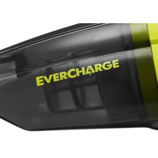 RYOBI ONE+ 18V Lithium-Ion Cordless EVERCHARGE Hand Vacuum Kit with 1.3 Ah Compact Battery and Wall AdaptorCharger P714K