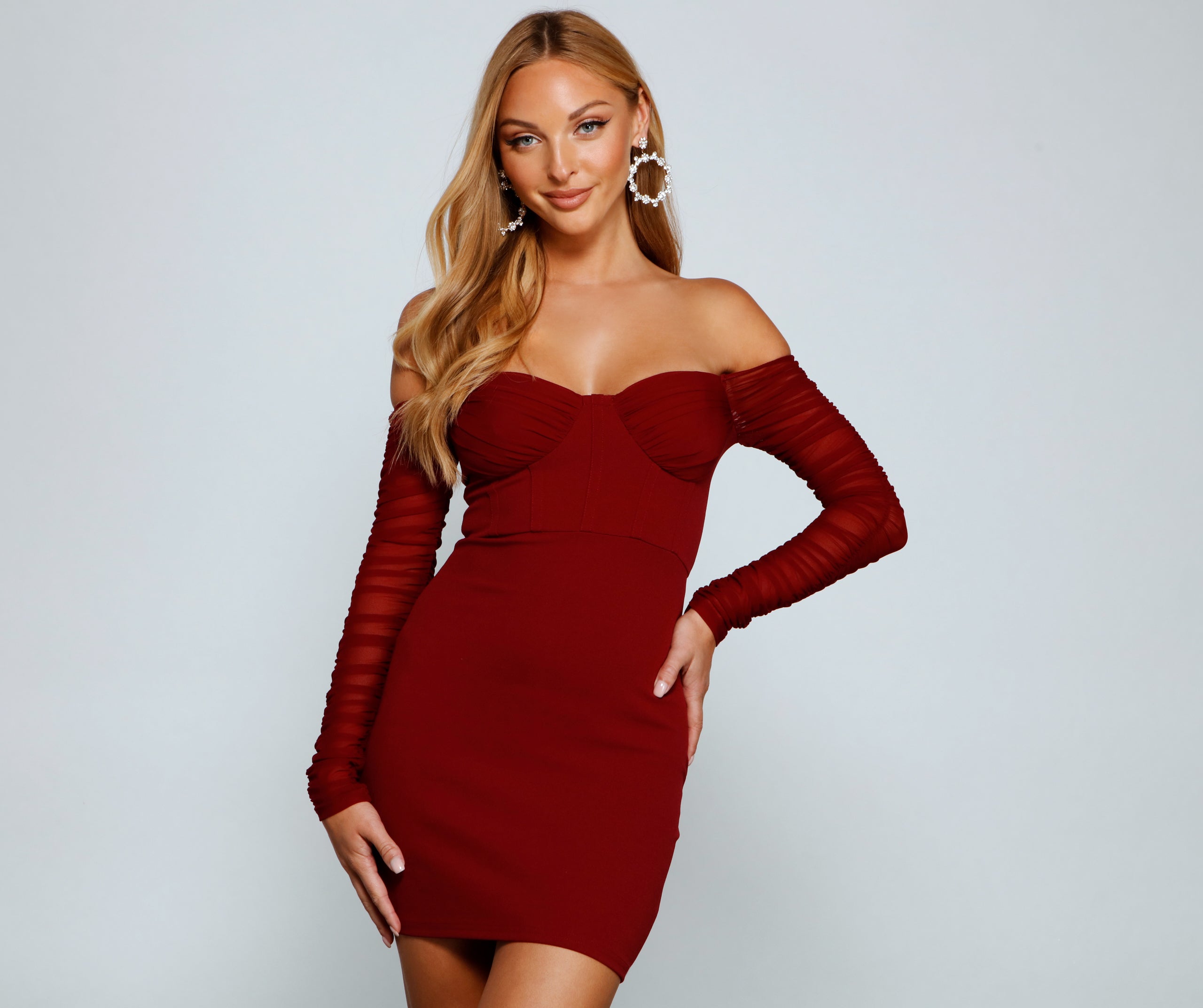 Mesmerize In Mesh Bodycon Dress