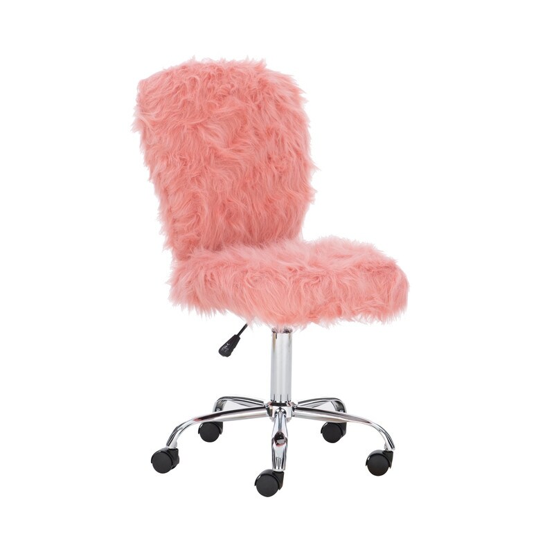 Clara Faux Fur Armless Office Chair