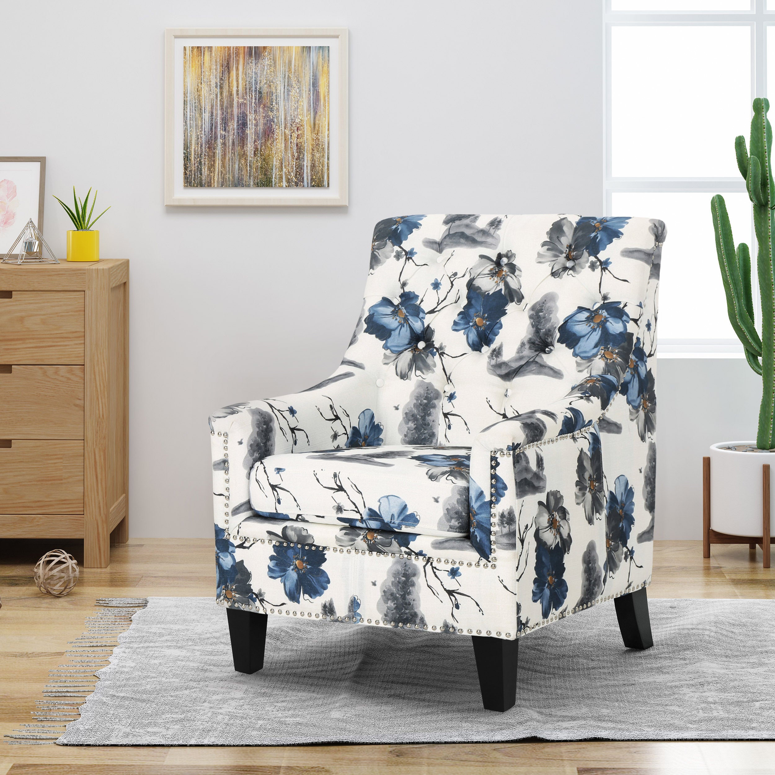 Paul Fabric Tufted Club Chair