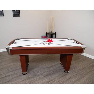 Hathaway Midtown 6 ft. Air Hockey Family Game Table w Electronic Scoring High-Powered Blower Strikers and Pucks BG1037