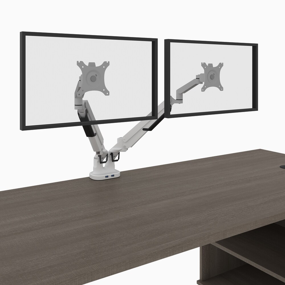 BESTAR Equinox 72W L Shaped Desk with Monitor Arms