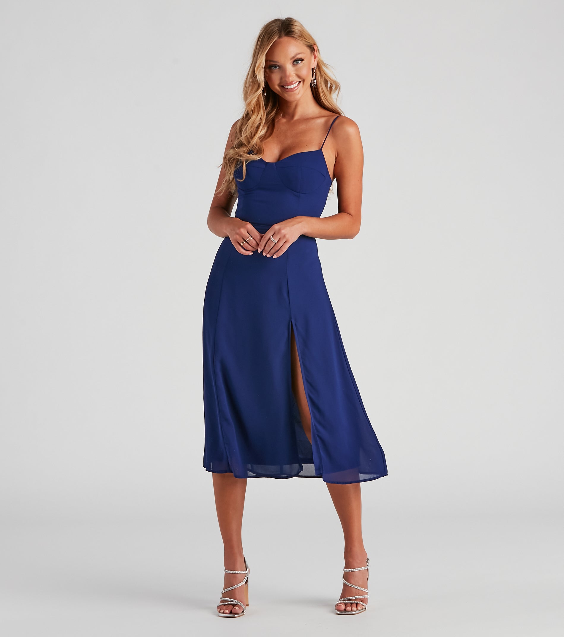 Chic Flowy Chiffon Midi Dress