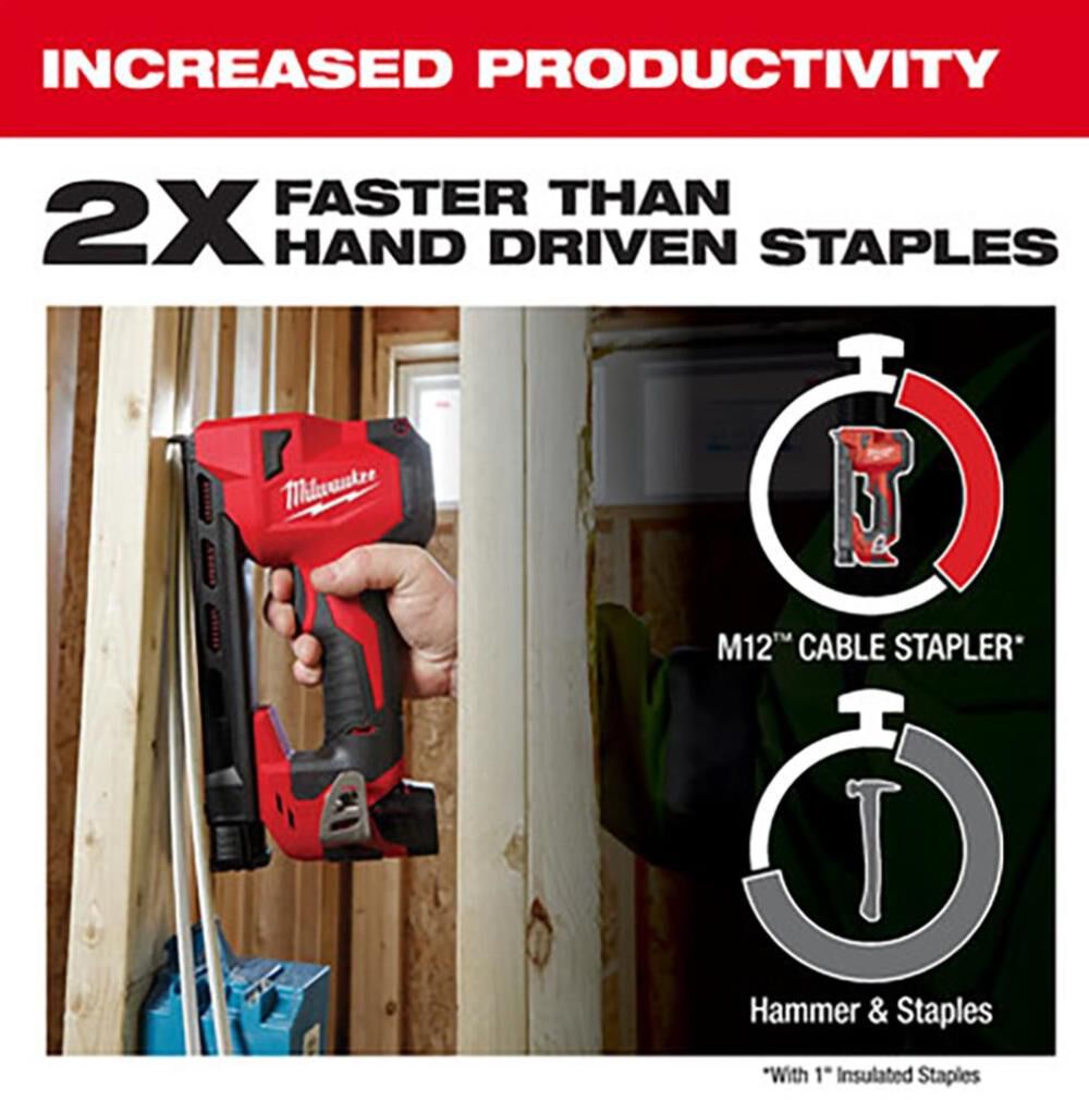 Milwaukee M12 Cable Stapler Kit with 1