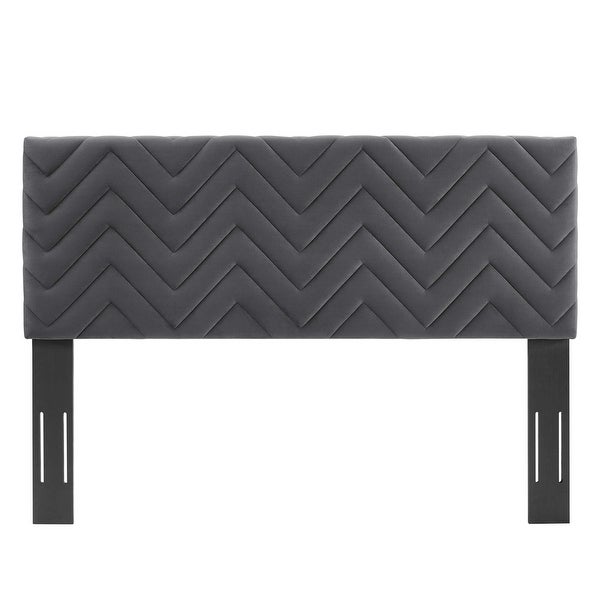 Mercy Chevron Tufted Performance Velvet Twin Headboard - - 37076240