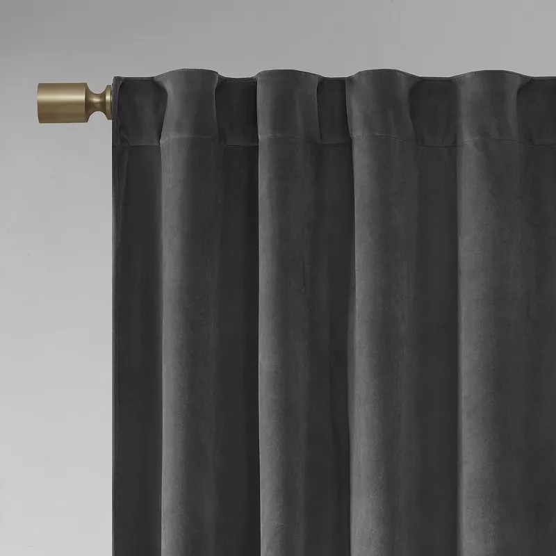 510 Design 2-pack Garett Room Darkening Velvet Rod Pocket Window Curtains