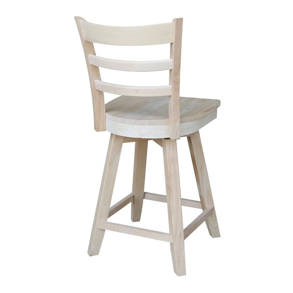 Emily Counterheight Stool with Swivel and Auto Return - Unfinished