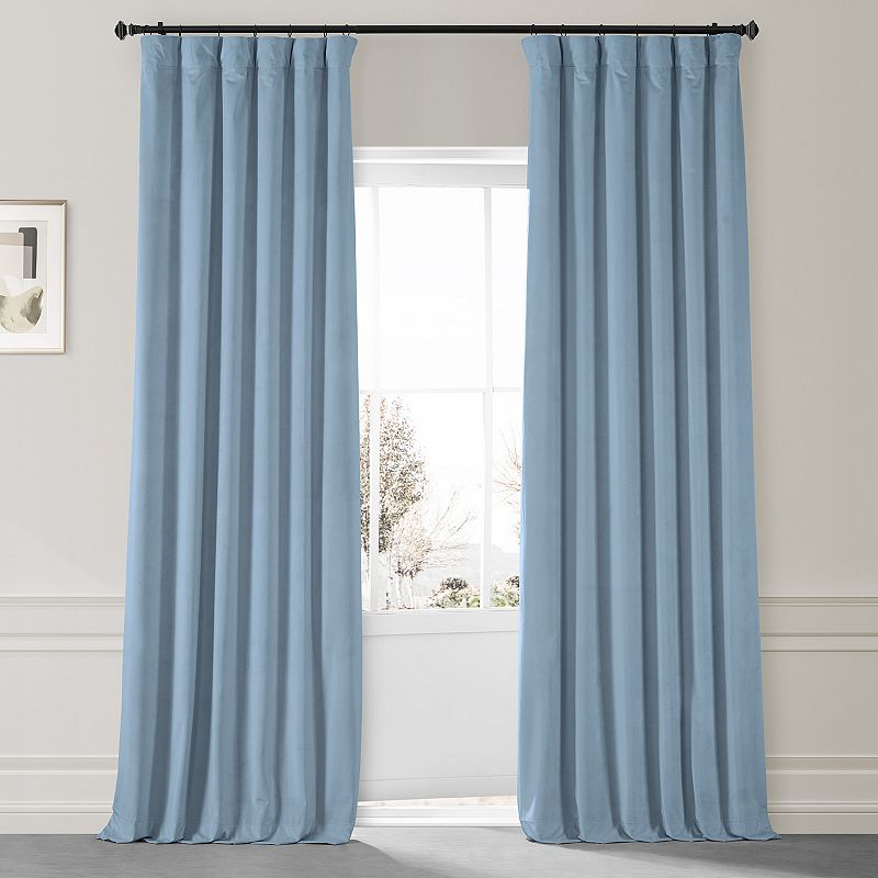 EFF Signature Plush Velvet Hotel Blackout Window Curtain